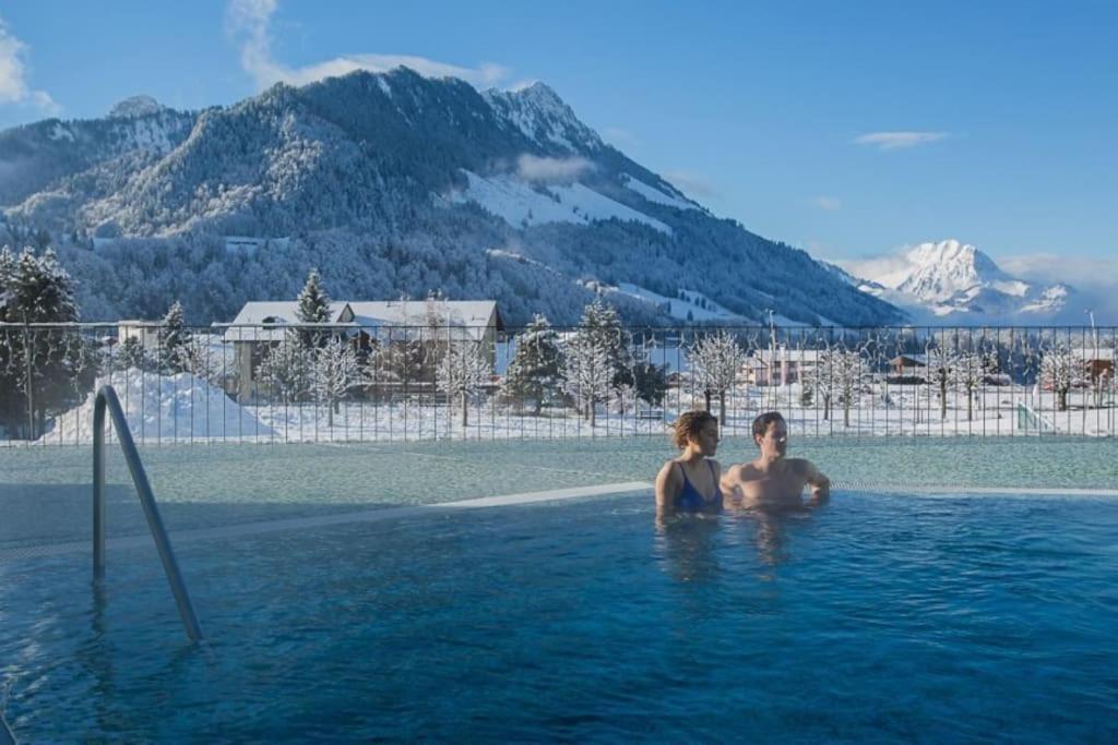 Confortable Chalet Avec Magnifique Vue En Gruyere. Charmey Eksteriør bilde